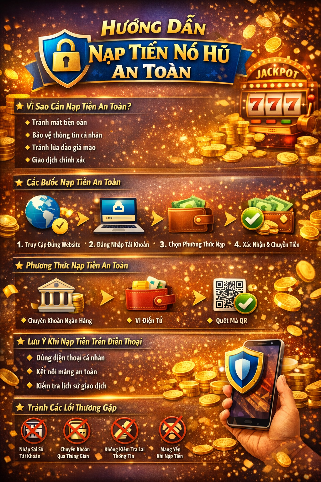 Hướng dẫn nạp tiền an toàn